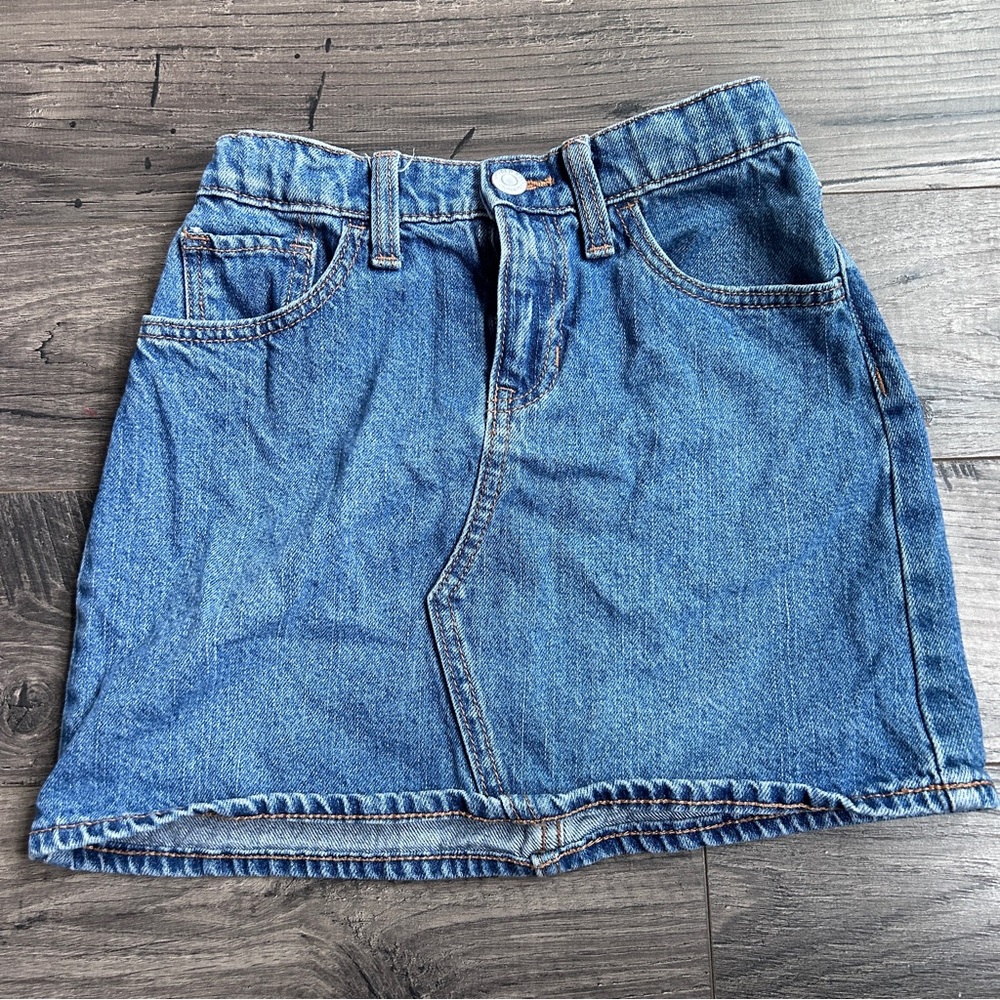 Old Navy Denim Skirt Adjustable Waist Girls 8